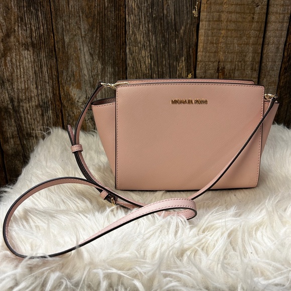 MICHAEL MICHAEL KORSSelma Mini Saffiano Leather Blossom Crossbody